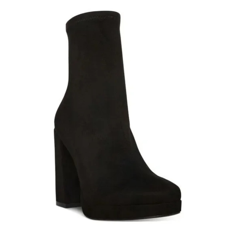 Black Fabric Ankle Boot